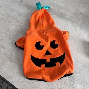 Dog Pumpkin Costume with Hood - Orange and Black